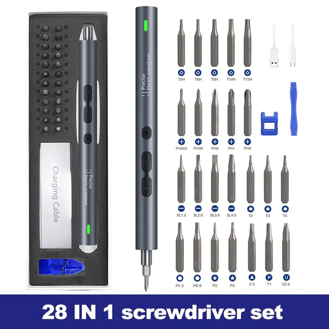 Electric Screwdriver 62-28-120pcs ALL IN 1 Screwdriver Set